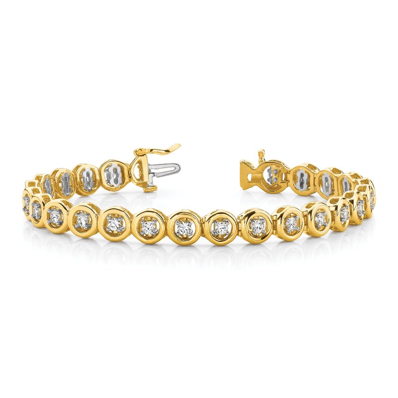 14k Complete 1/2 carat Round A Diamond Circle Add-a-Diamond 7 inch Tennis Bracelet