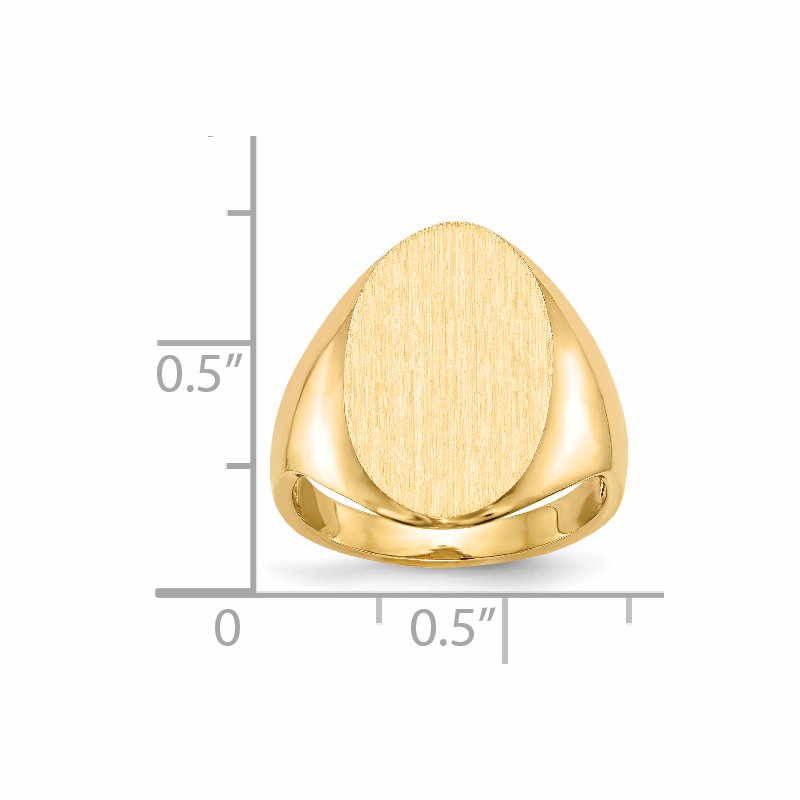 14k 12.0x17.0mm Open Back Signet Ring