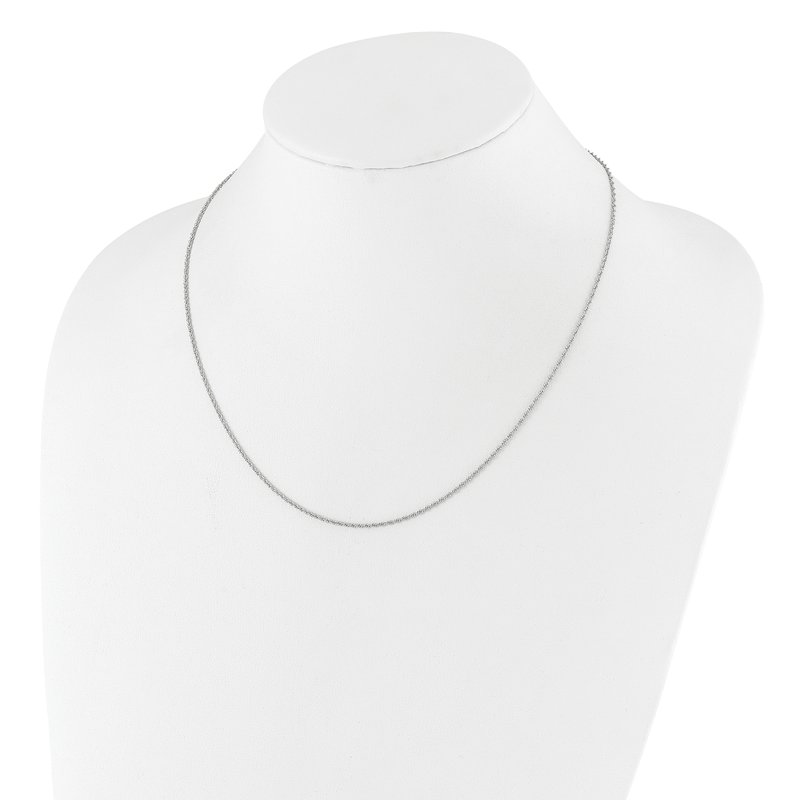 Sterling Silver RH-plated Adjustable 1.35mm Loose Rope Chain