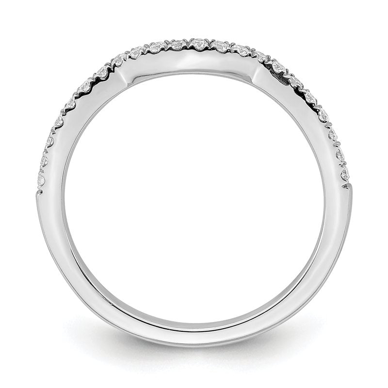 14K White Gold 1/5 carat Lab Grown Diamond VS/SI  D E F  Wedding Band