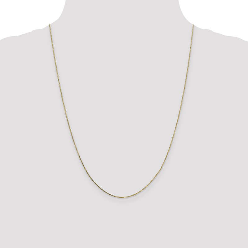 14K 14 inch .7mm Box with Spring Ring Clasp Chain