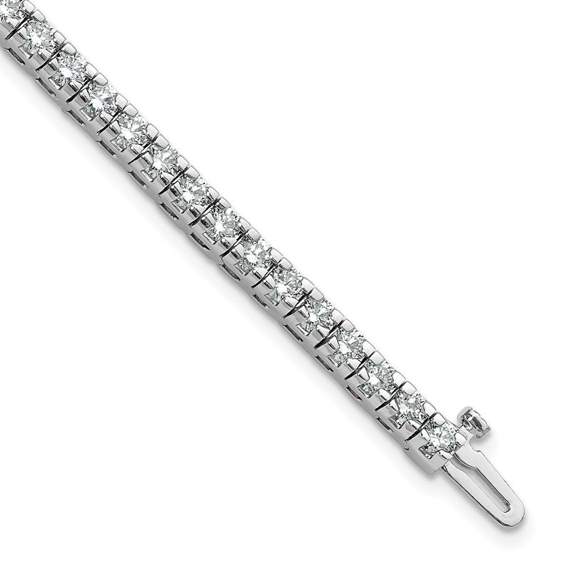 14K White Gold 4 5/8 carat Lab Grown Diamond VS+ F+ Complete Tennis Bracelet