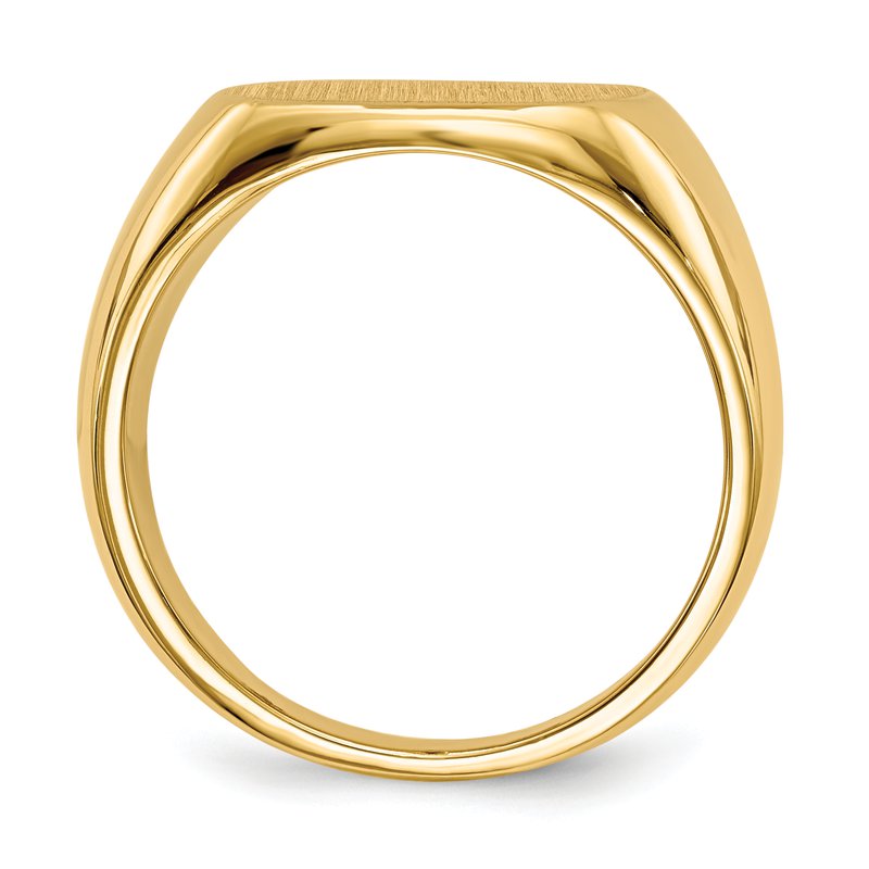 14k 15.0 x13.5mm Closed Back Mens Signet Ring