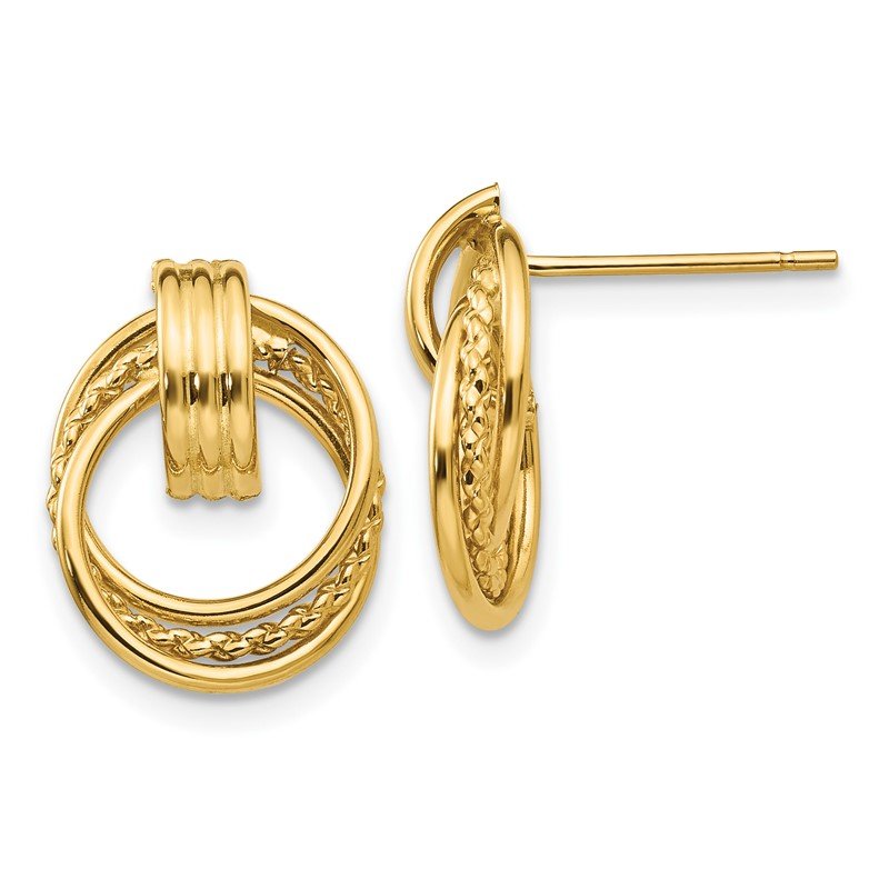 14k Polished Fancy Post Earrings