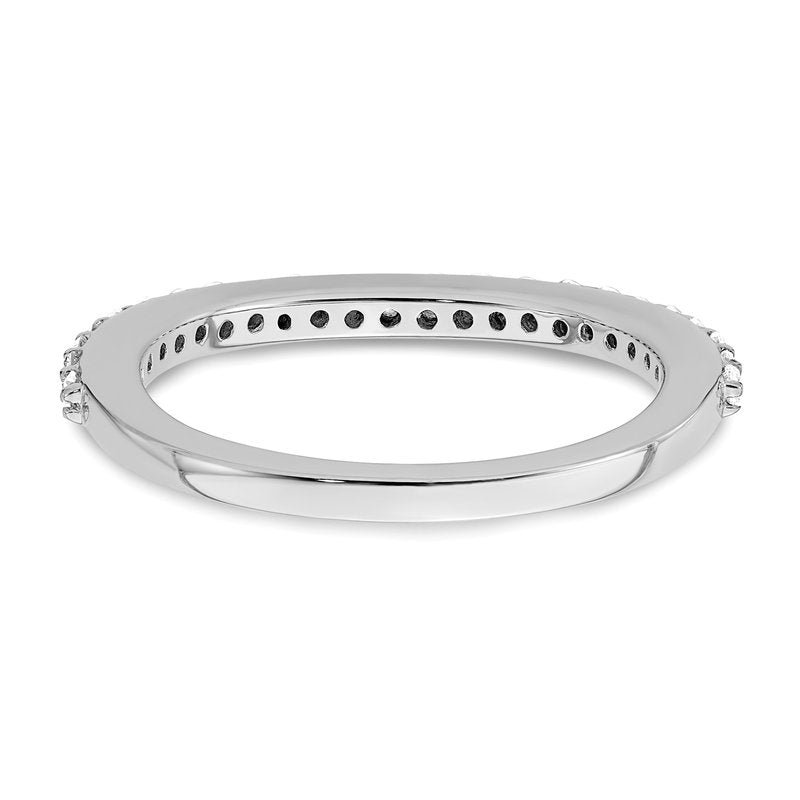 14K White Gold 1/4 carat Lab Grown Diamond VS/SI  D E F  Wedding Band