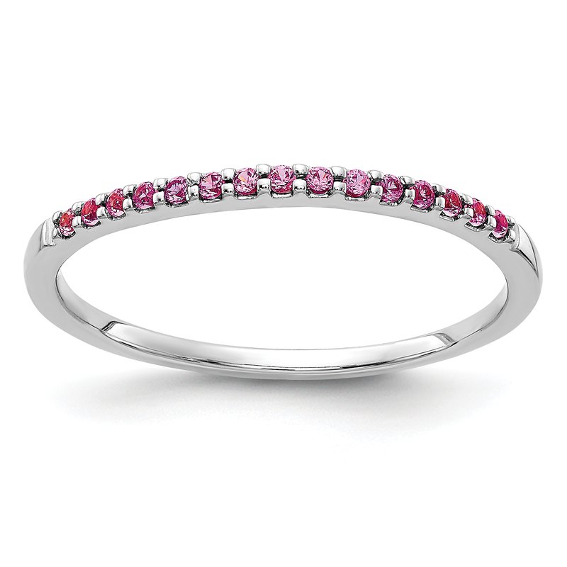 14k White Gold Diamond Band