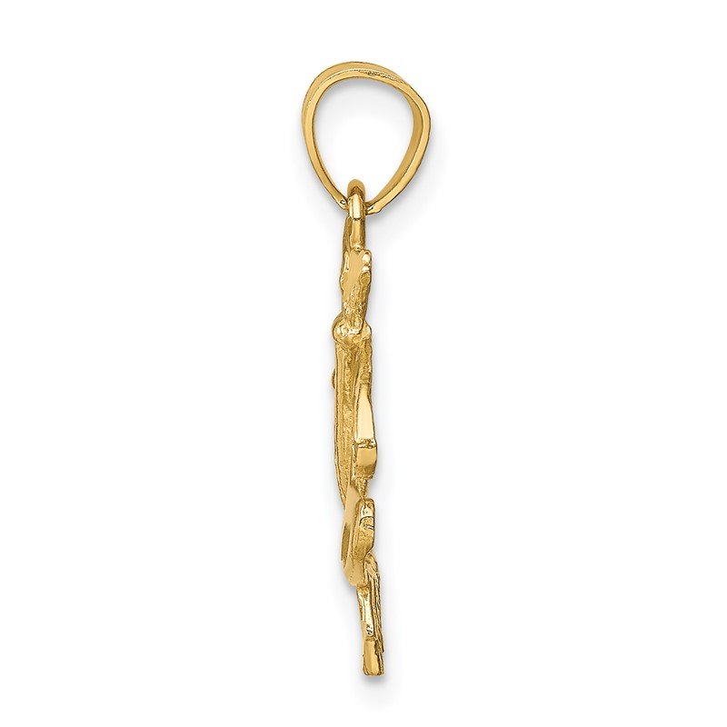 14K Diamond-cut Artists Paint Palette Pendant