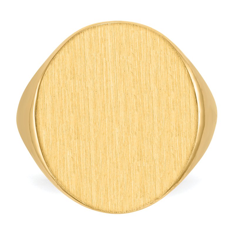 14k 18.0x22.0mm Open Back Mens Signet Ring