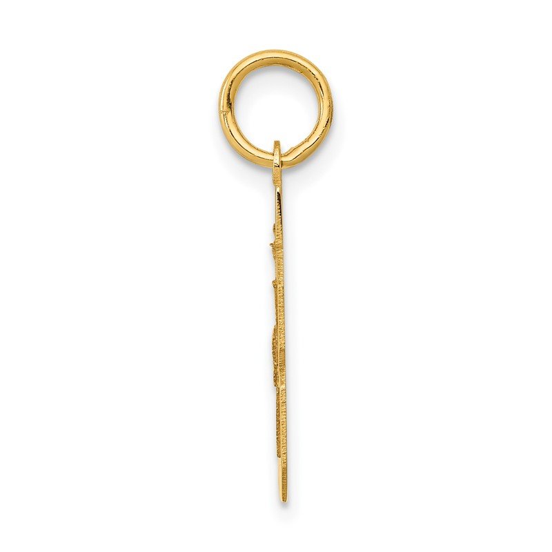 14k Small Polished Number 48 Charm