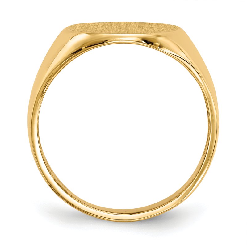 14k 13.0x14.0mm Open Back Mens Signet Ring