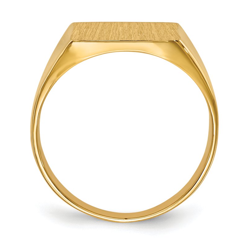 14k 12.0x13.0mm Closed Back Mens Signet Ring