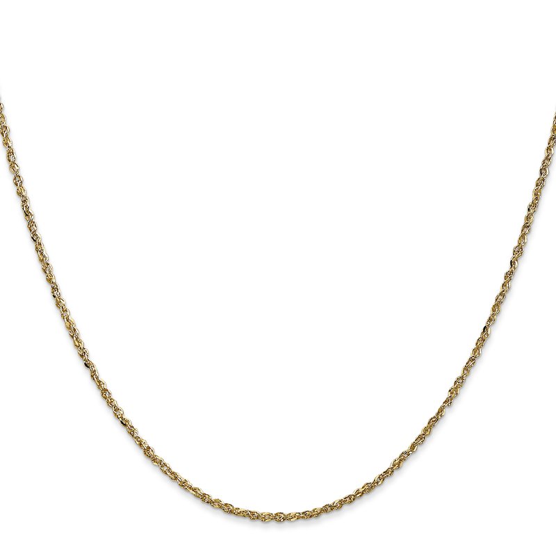 14K 10 inch 1.7mm Ropa with Lobster Clasp Anklet