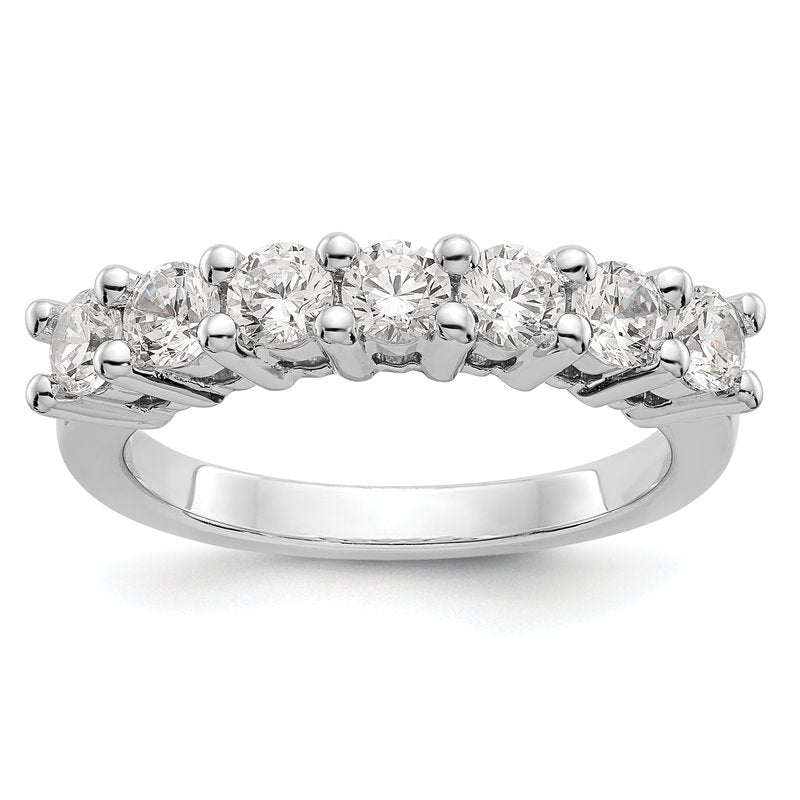14K White Gold 3/4 carat Lab Grown Diamond VS/SI  D E F  7 Stone Band