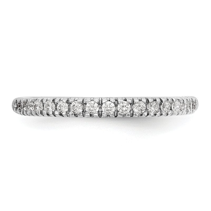 14K White Gold 1/4 carat Lab Grown Diamond VS+ F+ Complete Wedding Band