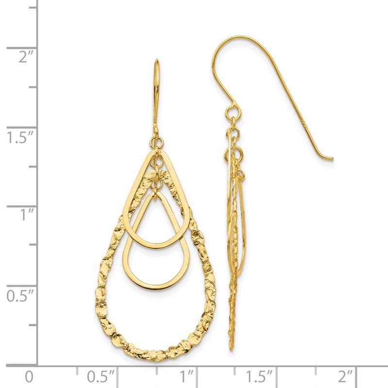 14K Tear Drop Earrings