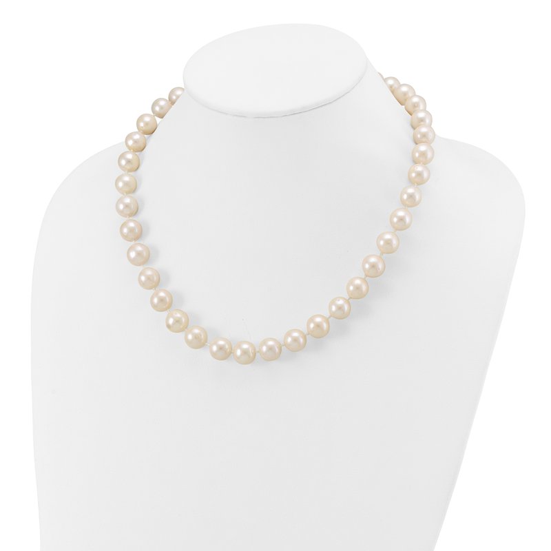 14k 11-12mm White Near-Round Freshwater Cultured Pearl 18 inch Necklace