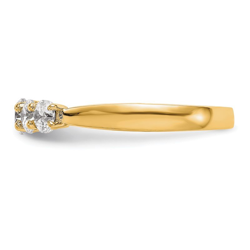 14K White Gold 3/4 carat Lab Grown Diamond VS/SI  D E F  5 Stone Ring