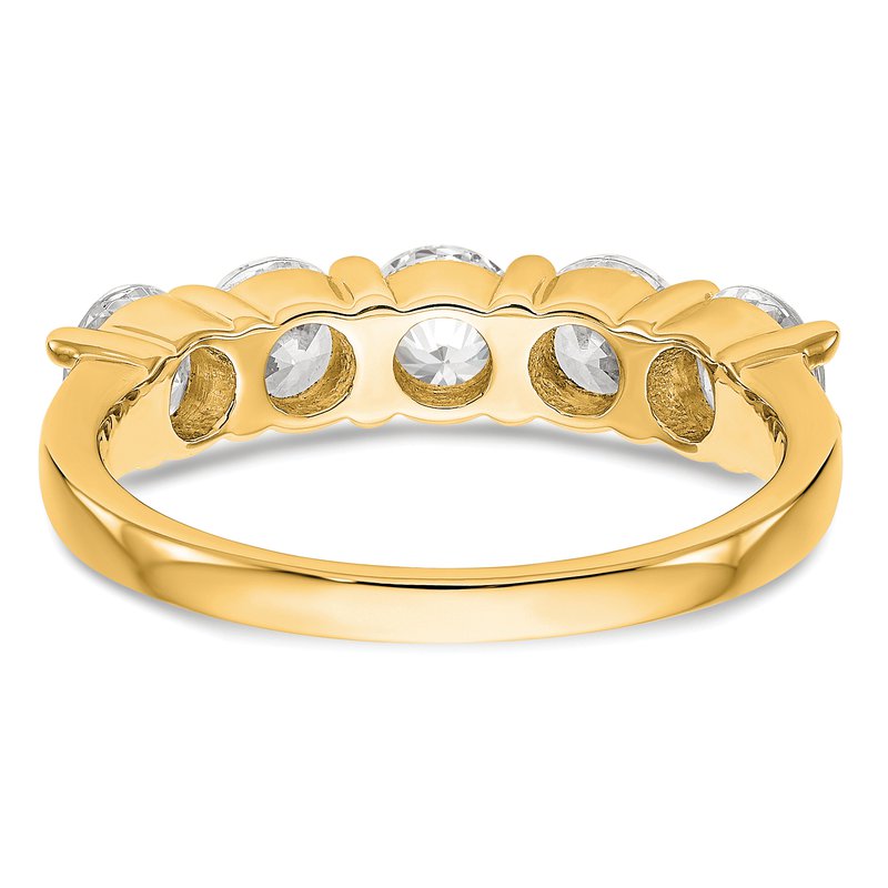 14K White Gold 1/3 carat Lab Grown Diamond VS+ F+ Complete Round Five Stone Ring