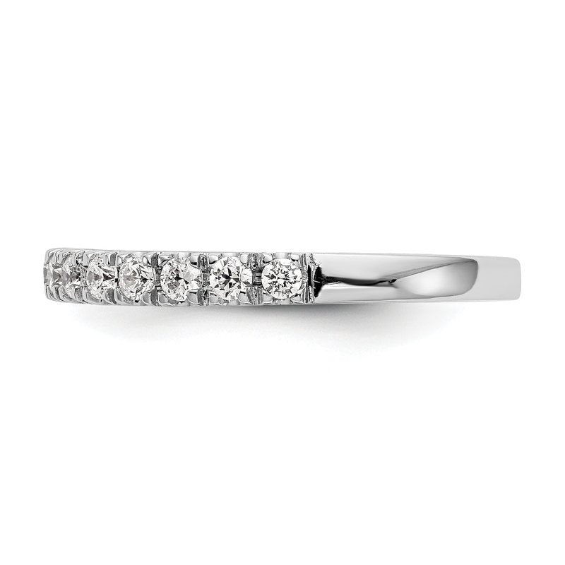 14K White Gold 3/8 carat Lab Grown Diamond VS+ F+ Complete Wedding Band