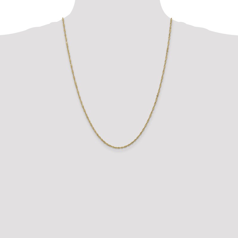 14K 1.6 mm Singapore Chain Anklet