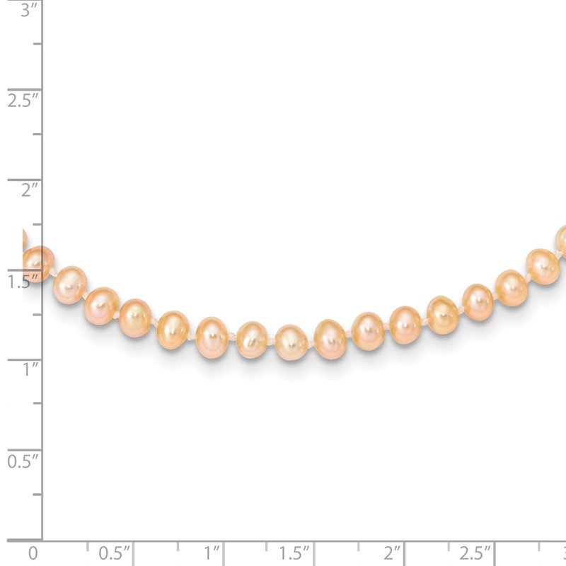 14k 4-5mm Pink Near-Round Freshwater Cultured Pearl 16 inch Necklace