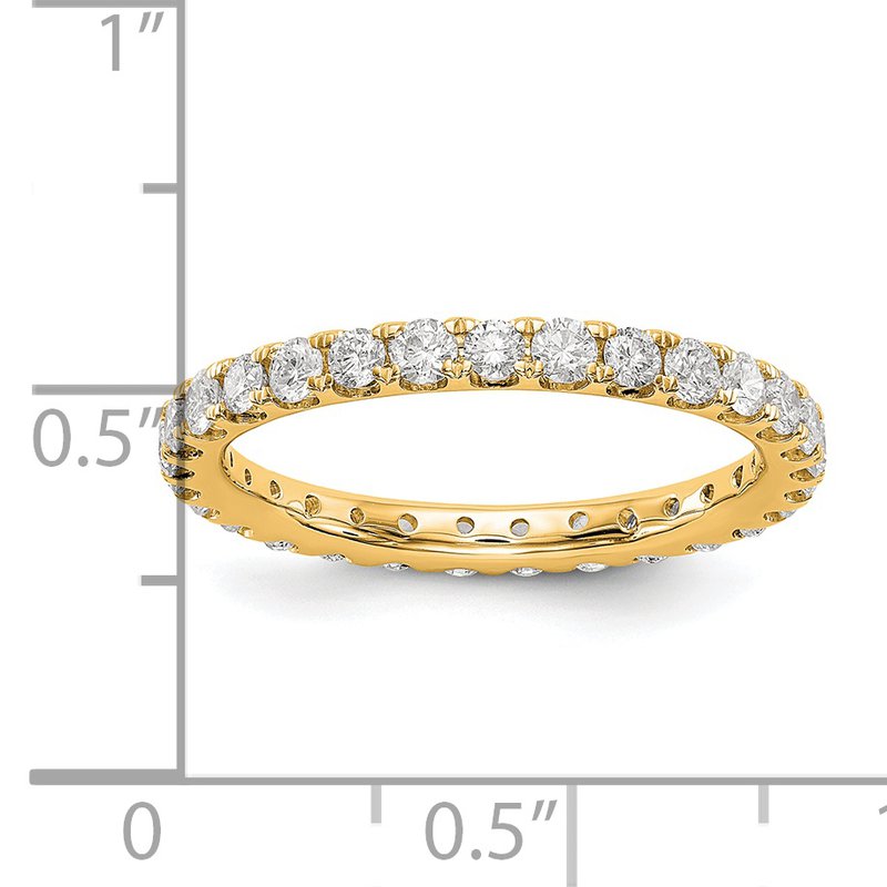 14K Rose Gold 1/2 carat Lab Grown Diamond VS+ F+ Size 4.5 Complete Eternity Band