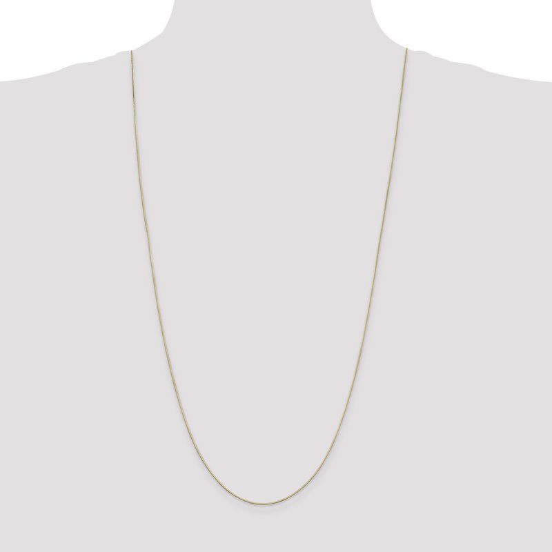 14K 10 inch .6mm Octagonal Snake with Lobster Clasp Anklet