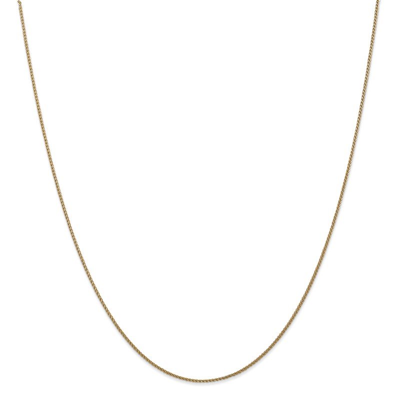 14K 10 inch 1.05mm Diamond-cut Spiga with Lobster Clasp Anklet