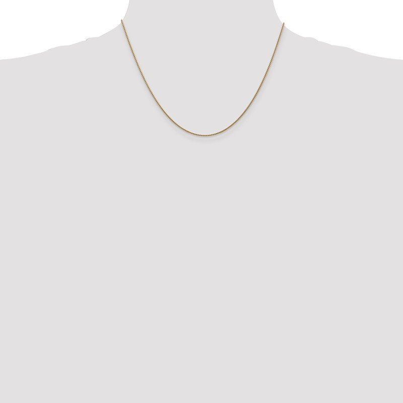 14K 10 inch 1.05mm Diamond-cut Spiga with Lobster Clasp Anklet