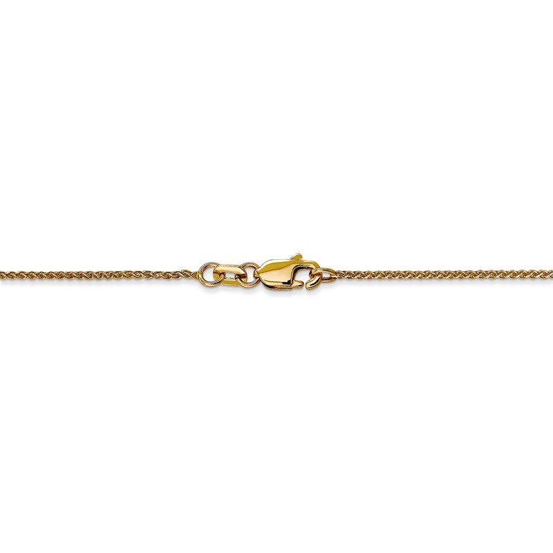 14K 10 inch 1.05mm Diamond-cut Spiga with Lobster Clasp Anklet