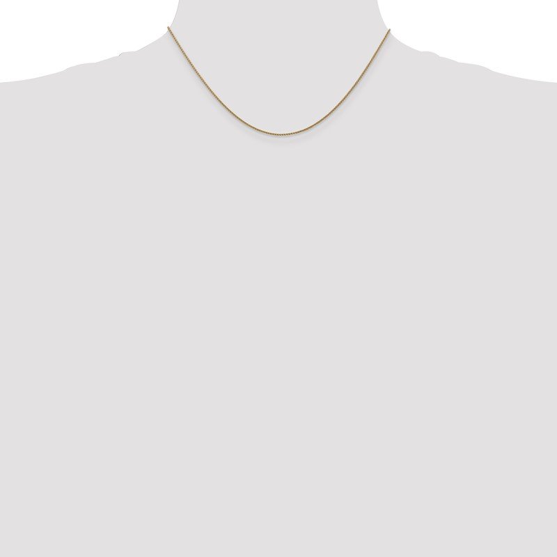 14K 10 inch 1.05mm Diamond-cut Spiga with Lobster Clasp Anklet