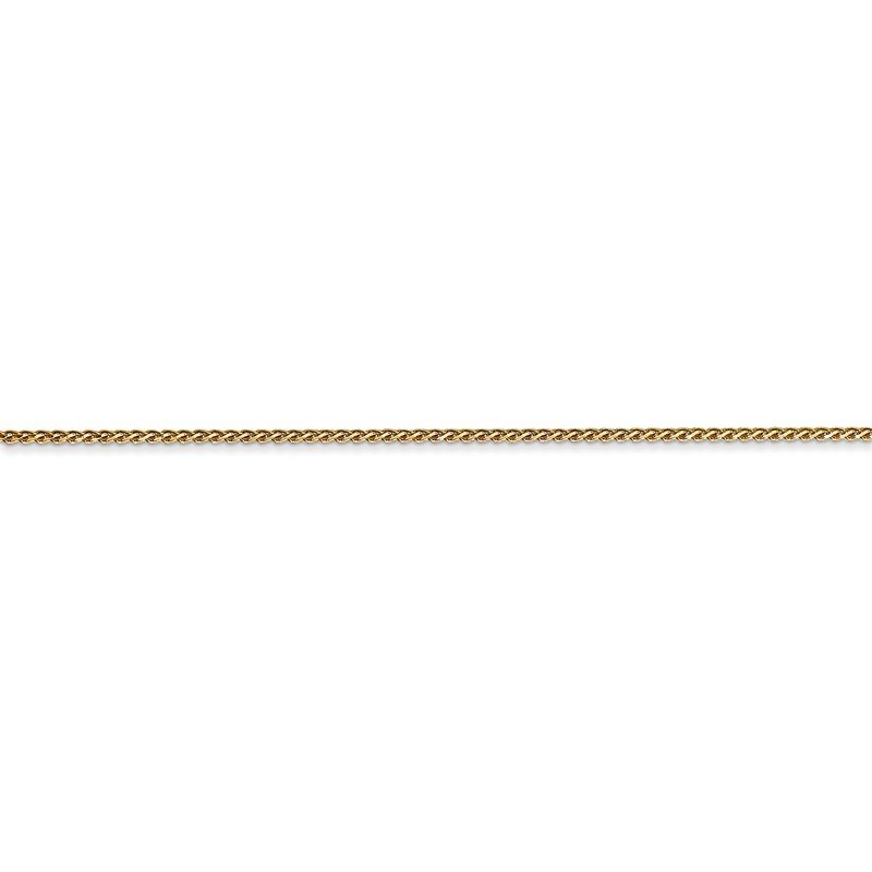 14K 10 inch 1.05mm Diamond-cut Spiga with Lobster Clasp Anklet