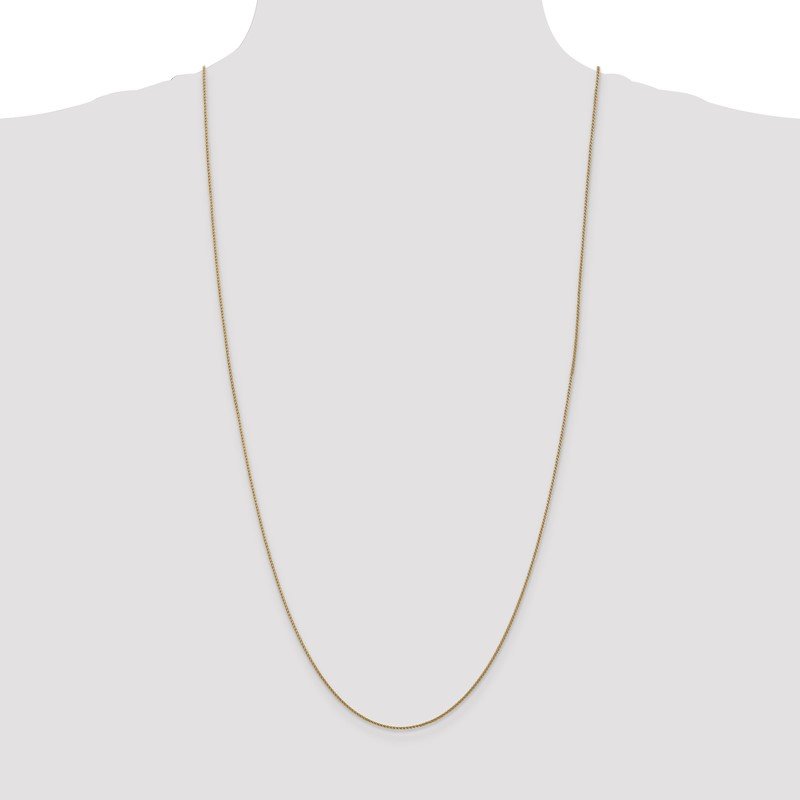 14K 10 inch 1.05mm Diamond-cut Spiga with Lobster Clasp Anklet