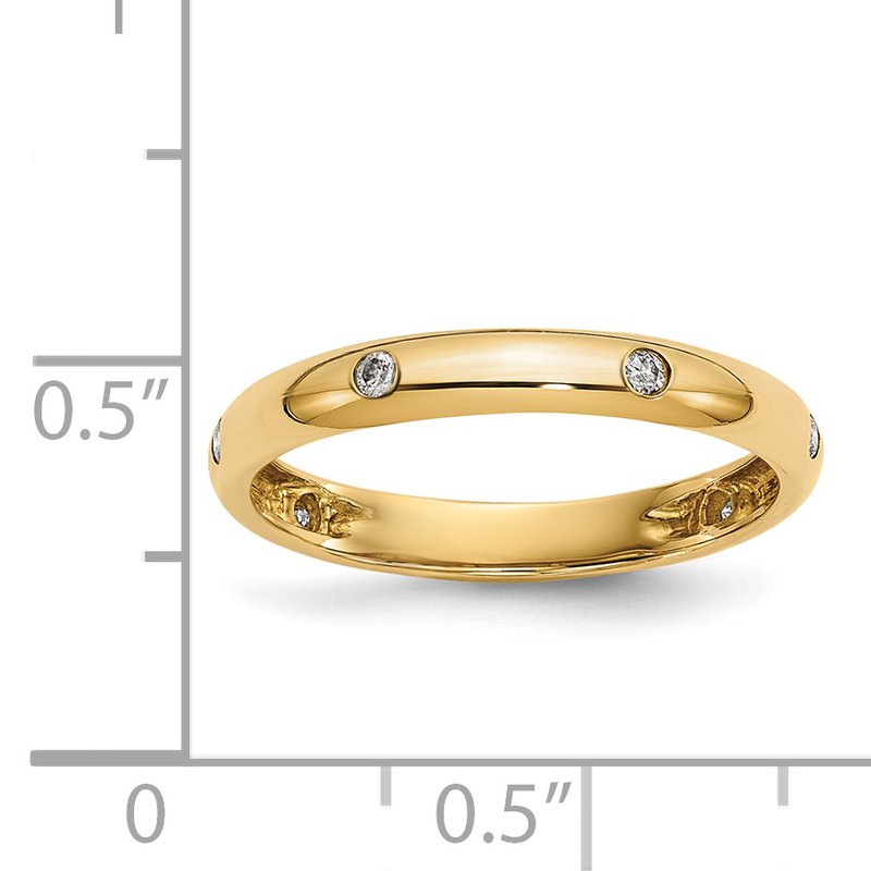 14k Rose Gold 6-stone Diamond Band