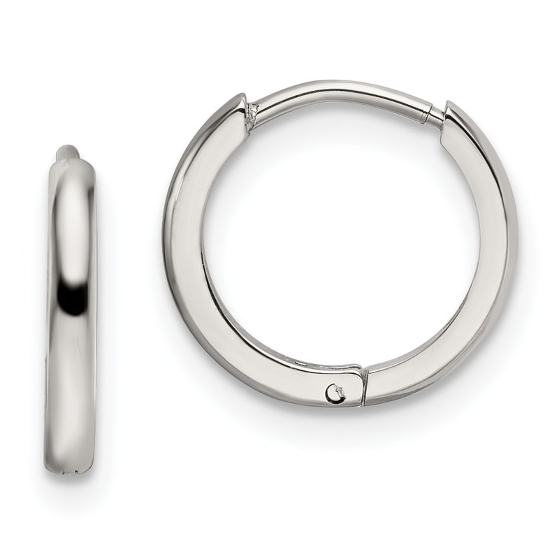 Stainless Steel Polished 1.4mm Endless Hinged Hoops