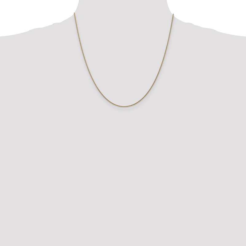 14K 10 inch 1.05mm Diamond-cut Spiga with Lobster Clasp Anklet