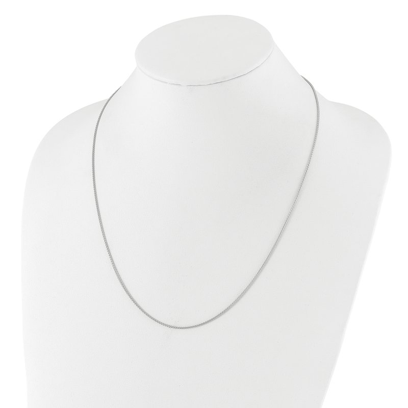 Sterling Silver RH-plated Adjustable 1.3mm Spiga Chain