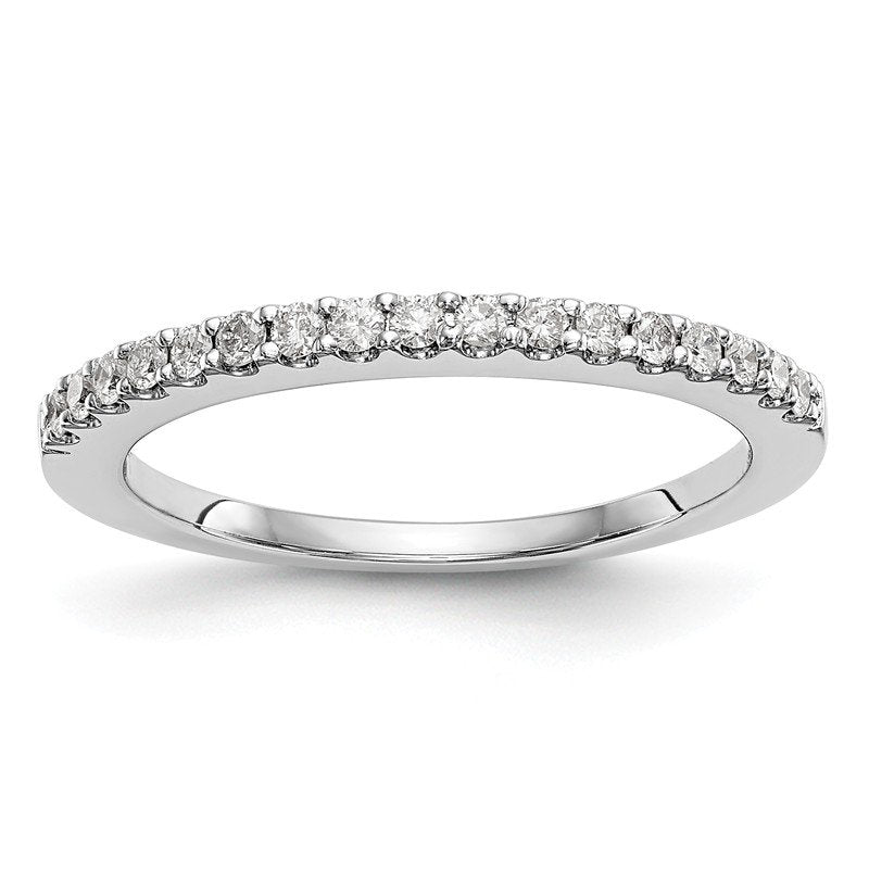 14K White Gold 1/6 carat Lab Grown Diamond VS+ F+ Complete Wedding Band