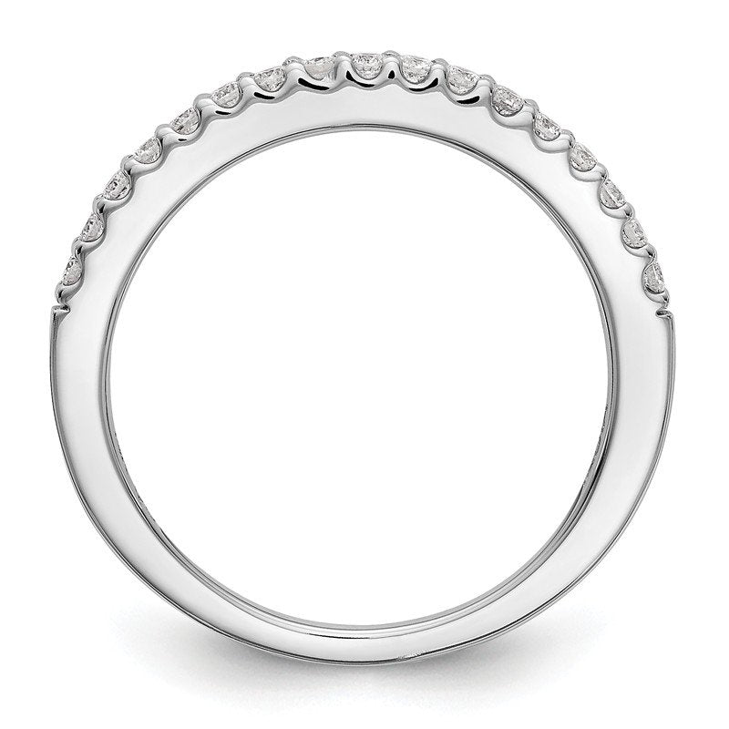 14K White Gold 1/6 carat Lab Grown Diamond VS+ F+ Complete Wedding Band
