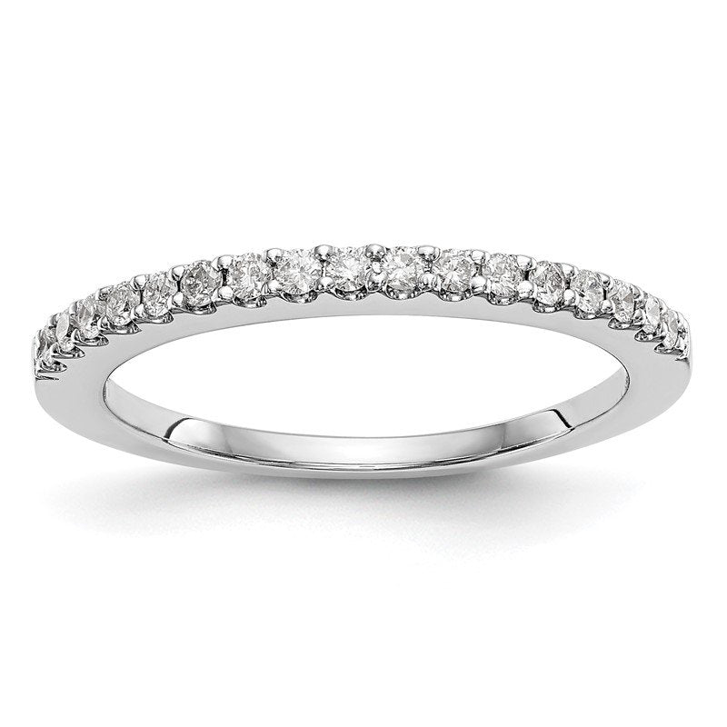 14K White Gold 1/6 carat Lab Grown Diamond VS+ F+ Complete Wedding Band