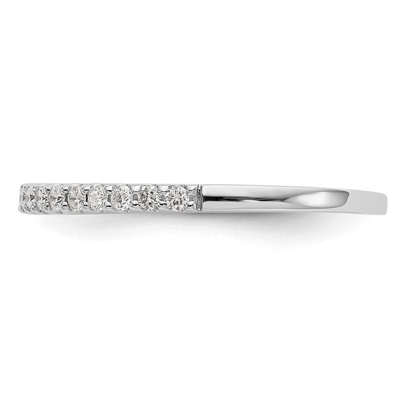 14K White Gold 1/6 carat Lab Grown Diamond VS+ F+ Complete Wedding Band