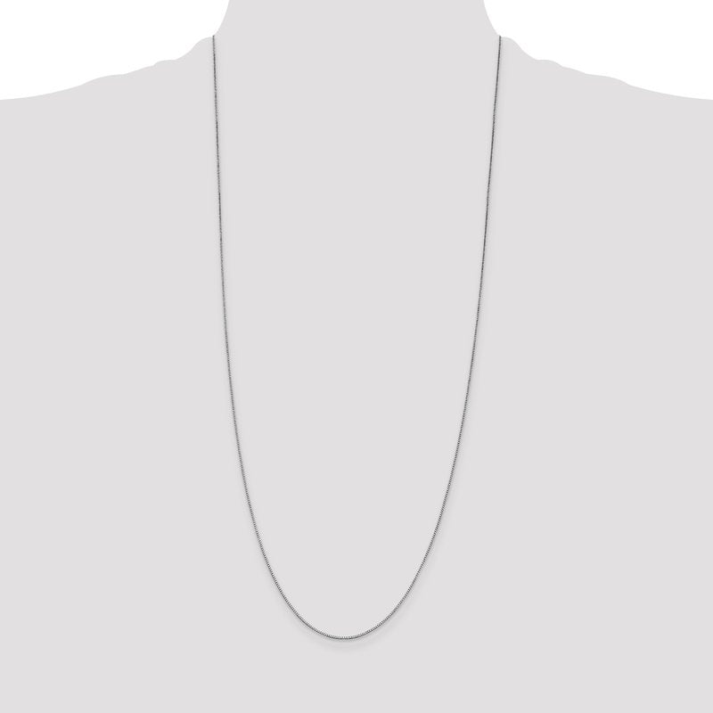 14K White Gold 14 inch .7mm Box with Lobster Clasp Chain