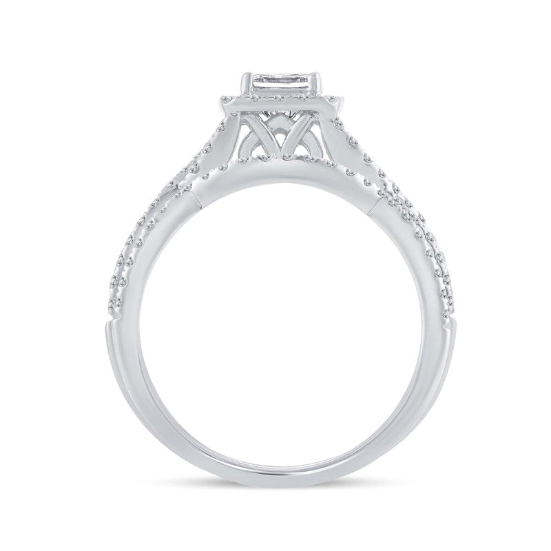 14K 1.00Ct Diamond  Bridal Set