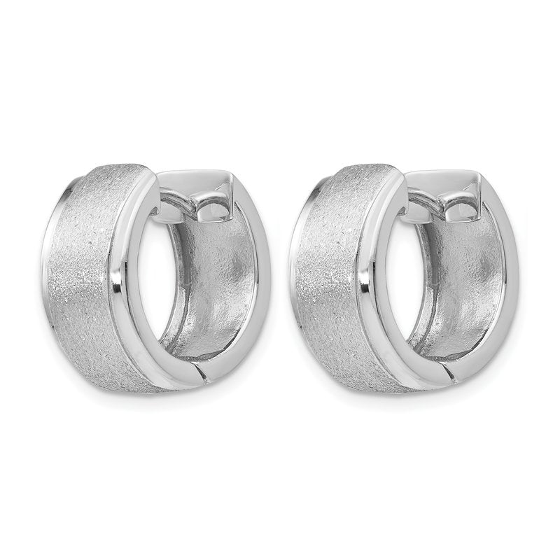 Sterling Silver RH-plated Radiant Essence Hoop Earrings