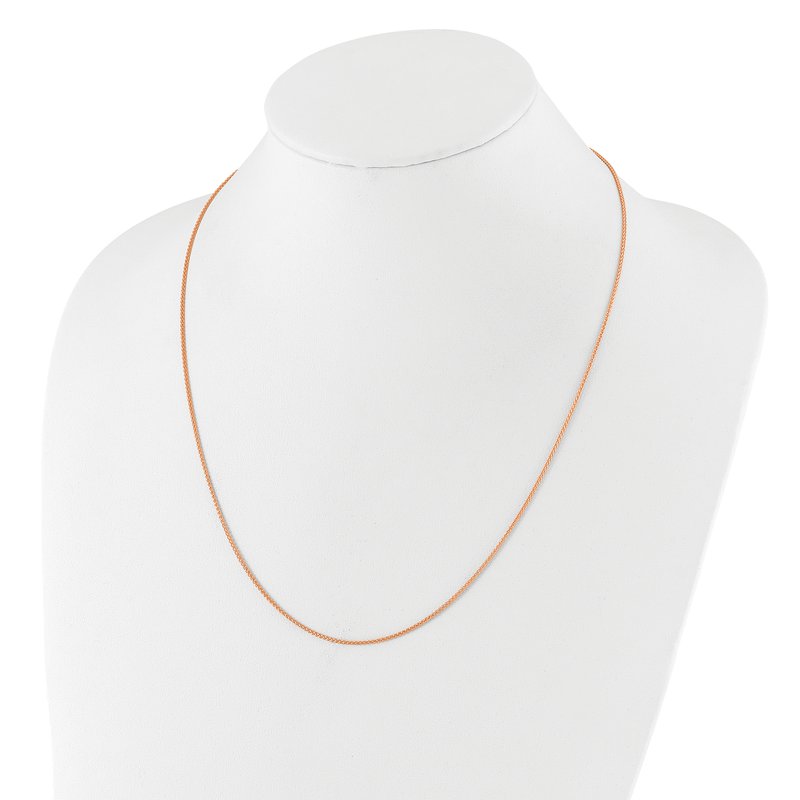 Sterling Silver Adjustable Rose Gold-plated 1.3mm Spiga Chain