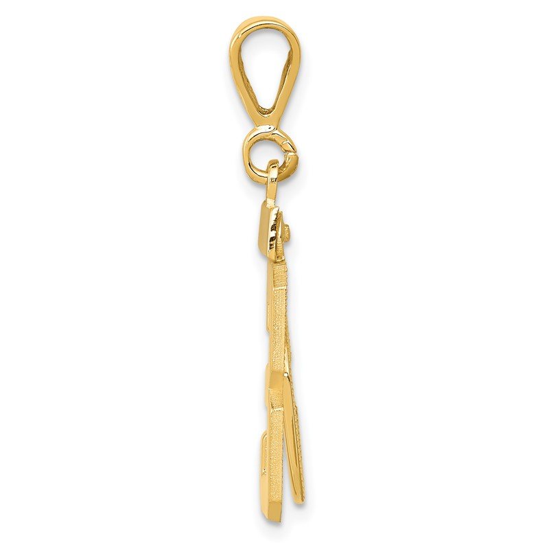 14k Medium Polished Number 53 Charm