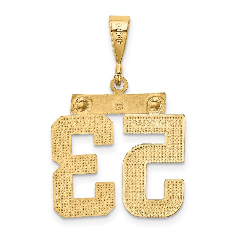 14k Medium Polished Number 53 Charm