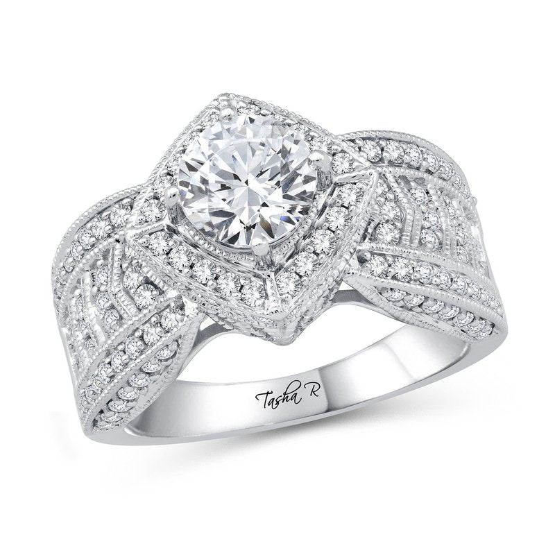 14K 0.89Ct Diam Semi Mount Ring