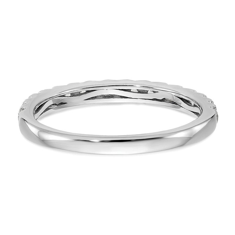 14K White Gold 3/8 carat Lab Grown Diamond VS+ F+ Complete Wedding Band