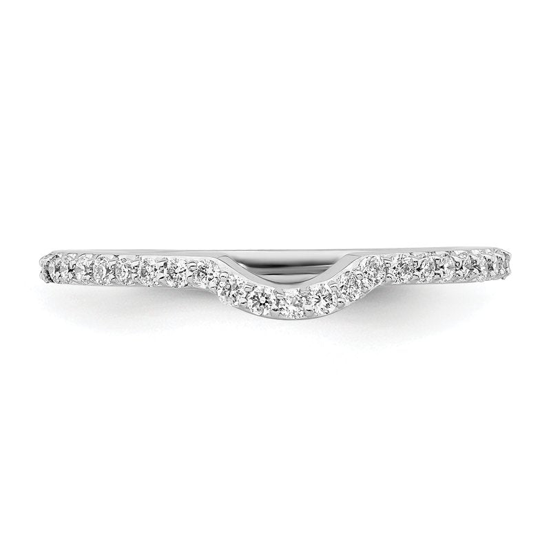 14K White Gold 1/4 carat Lab Grown Diamond VS/SI  D E F  Wedding Band
